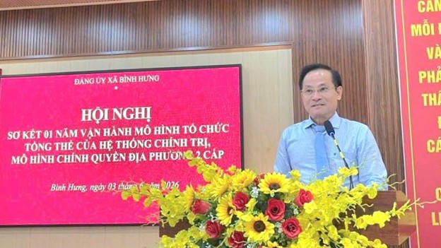Đảng ủy xã Bình Hưng sơ kết 01 năm vận hành mô hình tổ chức tổng thể của hệ thống chính trị, mô hình chính quyền địa phương 2 cấp