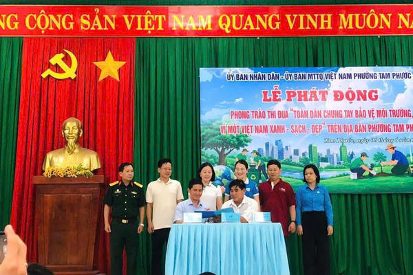Phường Tam Phước phát động phong trào thi đua bảo vệ môi trường năm 2026