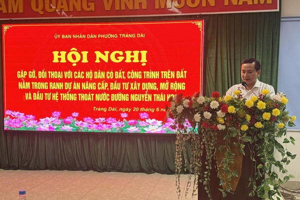 Người dân phường Trảng Dài đồng thuận nâng cấp, mở rộng đường Nguyễn Thái Học
