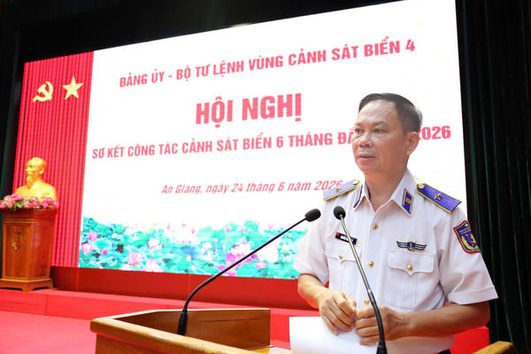 BTL Vùng cảnh sát biển 4 hoàn thành tốt nhiệm vụ 6 tháng đầu năm 2026