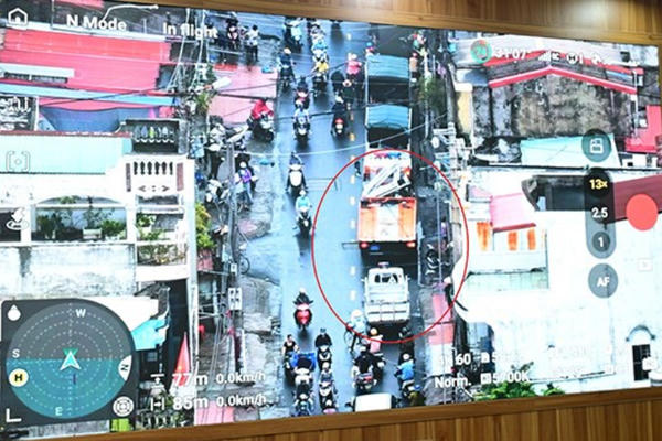 Hải Phòng ứng dụng flycam giám sát trật tự đô thị, phát hiện vi phạm từ trên cao