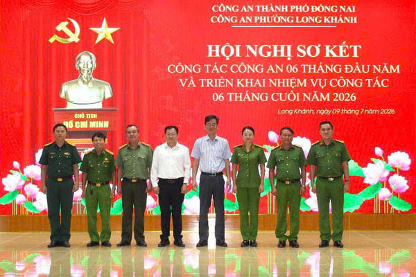 Đồng Nai: Công an phường Long Khánh tổ chức Hội nghị sơ kết công tác Công an 6 tháng đầu năm 2026