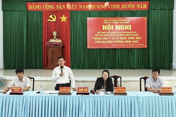 Đồng Nai: Phường Tam Phước đối thoại với Nhân dân về nâng cao tỷ lệ sử dụng nước máy Đồng Nai: Phường Tam Phước đối thoại với Nhân dân về nâng cao tỷ lệ sử dụng nước máy