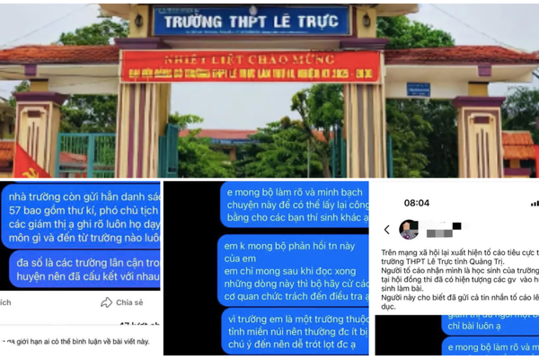 Quảng Trị: Khởi tố vụ án gian lận thi cử tại điểm thi THPT Lê Trực, khởi tố bị can 02 giáo viên liên quan Quảng Trị: Khởi tố vụ án gian lận thi cử tại điểm thi THPT Lê Trực, khởi tố bị can 02 giáo viên liên quan