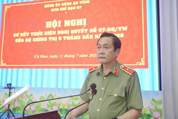 Công an Cà Mau hoàn thành 150 nhiệm vụ Nghị quyết 57, tạo nền tảng bứt phá chuyển đổi số Công an Cà Mau hoàn thành 150 nhiệm vụ Nghị quyết 57, tạo nền tảng bứt phá chuyển đổi số