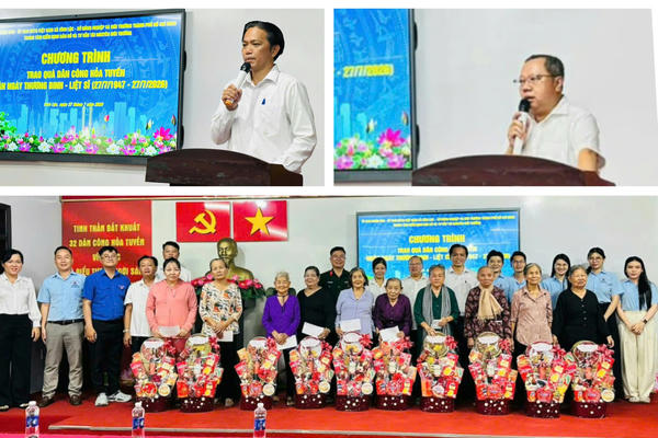 Trung tâm Kiểm định Bản đồ và Tư vấn Tài nguyên - Môi trường (MIREC) tri ân, tặng quà các gia đình dân công hỏa tuyến Vĩnh Lộc