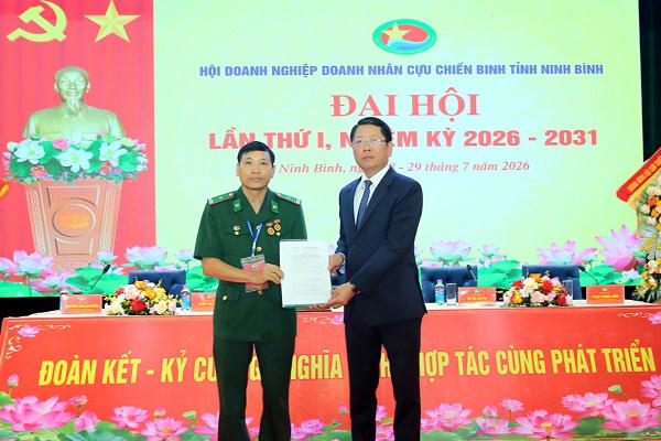 Ông Phạm Công Chất giữ chức Chủ tịch Hội Doanh nghiệp - Doanh nhân Cựu chiến binh tỉnh Ninh Bình
