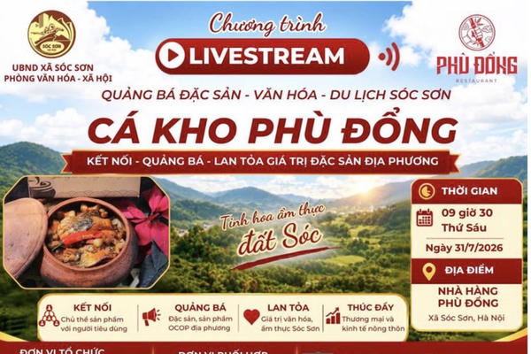 Sắp diễn ra phiên livestream quảng bá đặc sản “Cá kho Phù Đổng”
