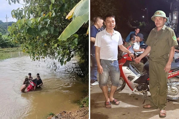 Kịp thời cứu người đàn ông bị lũ cuốn trôi cùng xe máy khi đi qua ngầm tràn ở Lào Cai 