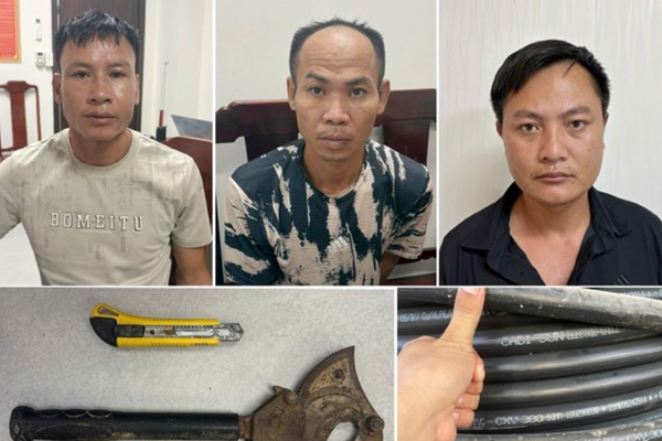 Thanh Hóa: Bắt giữ 3 đối tượng trong vụ trộm cắp dây cáp điện trị giá gần 300 triệu đồng Thanh Hóa: Bắt giữ 3 đối tượng trong vụ trộm cắp dây cáp điện trị giá gần 300 triệu đồng
