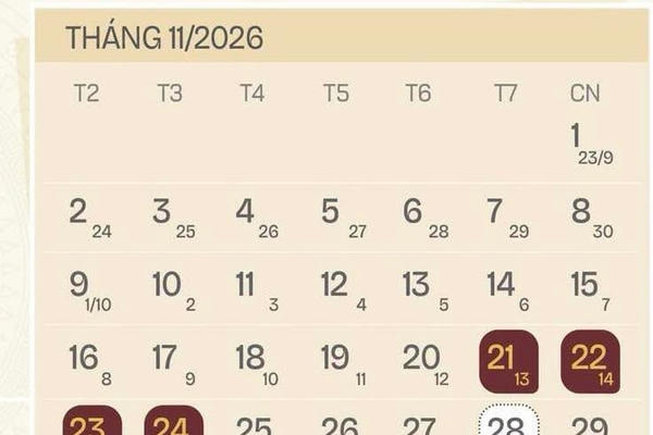 Đề xuất hoán đổi ngày làm việc, kỳ nghỉ lễ Văn hóa Việt Nam 2026 có thể kéo dài 4 ngày
