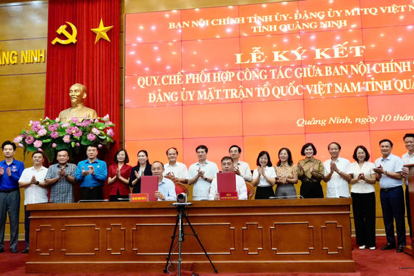 Quảng Ninh: Ký kết quy chế phối hợp giữa Ban Nội chính Tỉnh ủy và Đảng ủy MTTQ tỉnh Quảng Ninh: Ký kết quy chế phối hợp giữa Ban Nội chính Tỉnh ủy và Đảng ủy MTTQ tỉnh