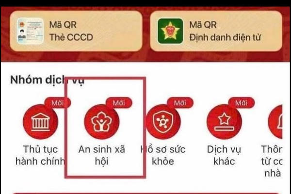Hướng dẫn người dân tích hợp tài khoản thanh toán, chọn tài khoản nhận an sinh xã hội trên VNeID