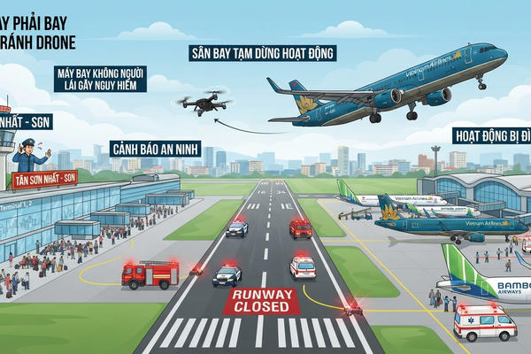 Bộ Công an cảnh báo nguy cơ từ thiết bị bay không người lái (UAV)