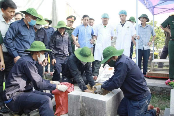 Tỉnh Hà Tĩnh hoàn thành lấy mẫu hài cốt liệt sĩ Tỉnh Hà Tĩnh hoàn thành lấy mẫu hài cốt liệt sĩ