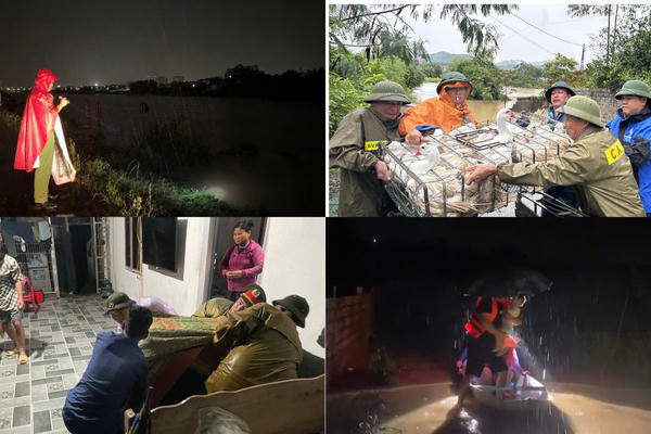 Xuyên đêm hỗ trợ Nhân dân ứng phó mưa lũ ở Bắc Ninh