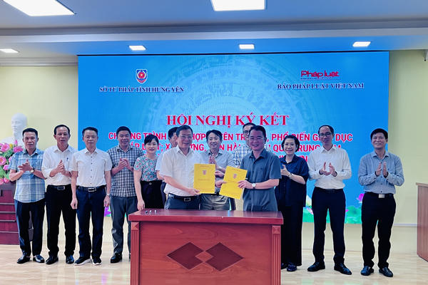 Báo Pháp luật Việt Nam và Sở Tư pháp Hưng Yên ký kết phối hợp tuyên truyền, phổ biến giáo dục pháp luật giai đoạn 2026 - 2030 Báo Pháp luật Việt Nam và Sở Tư pháp Hưng Yên ký kết phối hợp tuyên truyền, phổ biến giáo dục pháp luật giai đoạn 2026 - 2030