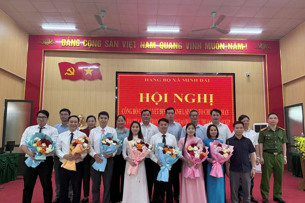 Xã Minh Đài kiện toàn bộ máy giáo dục và cán bộ sau sáp nhập