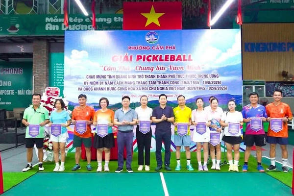 Cẩm Phả sôi nổi giải Pickleball chào mừng Quảng Ninh trở thành thành phố