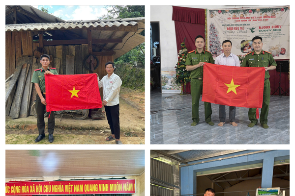 Công an Cao Bằng trao 500 lá cờ Tổ quốc cho đồng bào vùng biên Công an Cao Bằng trao 500 lá cờ Tổ quốc cho đồng bào vùng biên