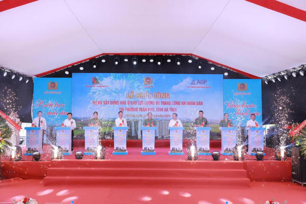 Khởi công dự án xây dựng nhà ở cho cán bộ, chiến sĩ Công an nhân dân tại tỉnh Hà Tĩnh