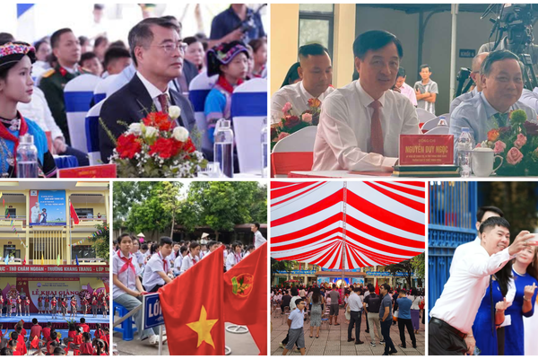 Rộn ràng không khí khai giảng năm học mới tại các địa phương trên cả nước