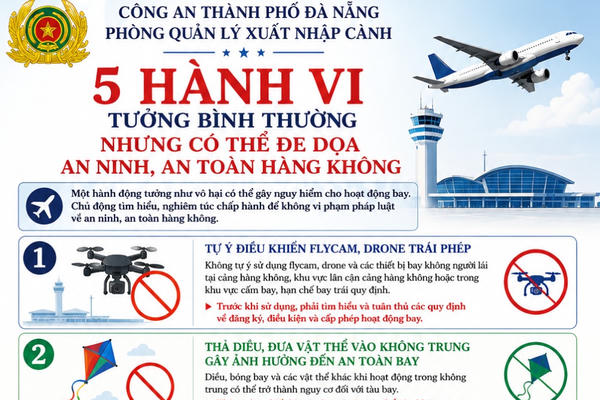 5 hành vi người dân cần tránh để bảo đảm an ninh, an toàn hàng không