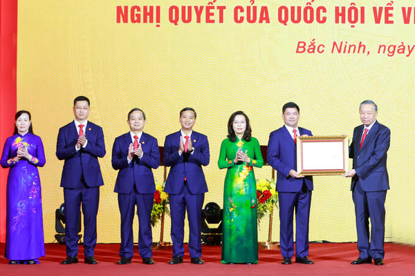 Tổng Bí thư, Chủ tịch nước Tô Lâm dự Lễ công bố Nghị quyết của Quốc hội về thành lập thành phố Bắc Ninh Tổng Bí thư, Chủ tịch nước Tô Lâm dự Lễ công bố Nghị quyết của Quốc hội về thành lập thành phố Bắc Ninh