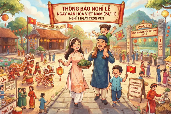 Đề xuất phương án nghỉ Ngày Văn hóa Việt Nam 1 ngày không hoàn đổi ngày làm việc