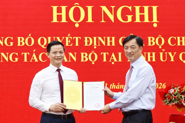 Chủ tịch UBND tỉnh Thái Nguyên được điều động, bổ nhiệm giữ chức Bí thư Tỉnh ủy Quảng Trị