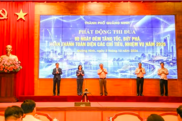 Quảng Ninh phát động thi đua '90 ngày đêm hoàn thành nhiệm vụ năm 2026'
Quảng Ninh phát động thi đua '90 ngày đêm hoàn thành nhiệm vụ năm 2026'