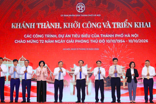 Hà Nội khánh thành, khởi công 18 công trình, dự án tiêu biểu chào mừng Ngày Giải phóng Thủ đô
Hà Nội khánh thành, khởi công 18 công trình, dự án tiêu biểu chào mừng Ngày Giải phóng Thủ đô
