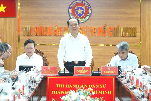 Bộ trưởng Hoàng Thanh Tùng chỉ đạo tháo gỡ khó khăn cho Thi hành án dân sự TP Hồ Chí Minh