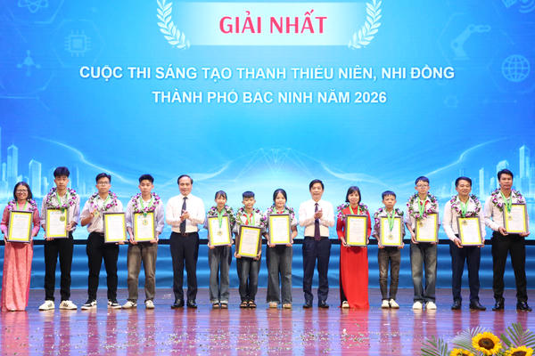Cuộc thi Sáng tạo thanh thiếu niên, nhi đồng thành phố Bắc Ninh năm 2026 thu hút 258 mô hình, sản phẩm