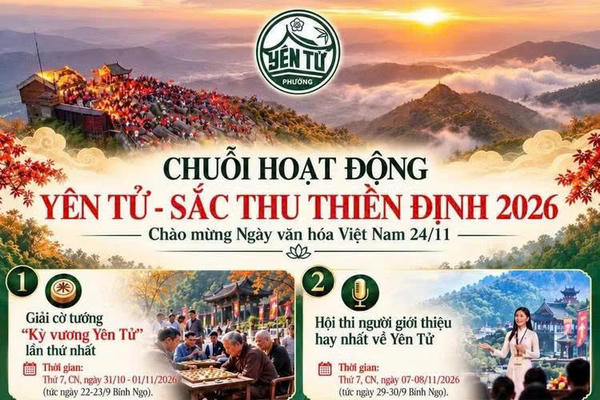 Yên Tử tổ chức 4 sự kiện văn hóa, thể thao thu hút khách du lịch cuối năm