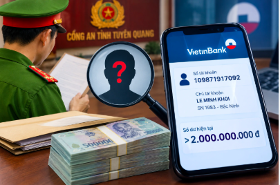 Công an truy tìm chủ một tài khoản ngân hàng có hơn 2 tỷ đồng
Công an truy tìm chủ một tài khoản ngân hàng có hơn 2 tỷ đồng