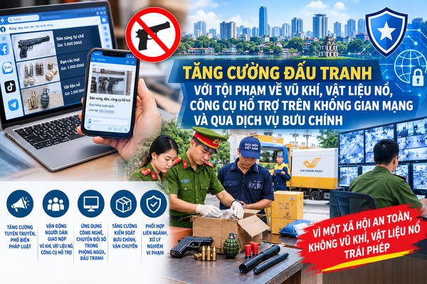 Hà Nội tăng cường đấu tranh với tội phạm về vũ khí trên không gian mạng
Hà Nội tăng cường đấu tranh với tội phạm về vũ khí trên không gian mạng