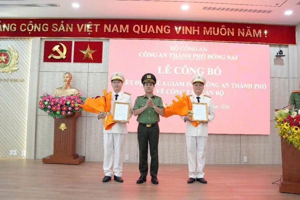 Công an thành phố Đồng Nai điều động, bổ nhiệm cán bộ lãnh đạo, chỉ huy   