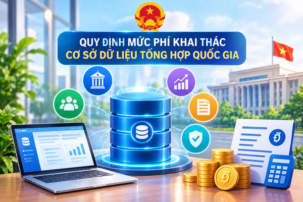 Quy định mức phí khai thác Cơ sở dữ liệu tổng hợp quốc gia