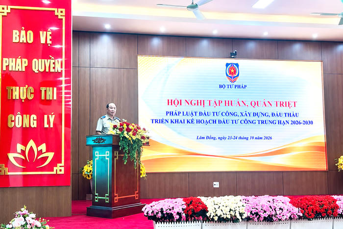 Bộ Tư pháp bế mạc Hội nghị tập huấn, quán triệt pháp luật đầu tư công, xây dựng, đấu thầu 