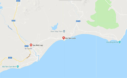 Các du khách bị nạn ở bãi biển La Gi.