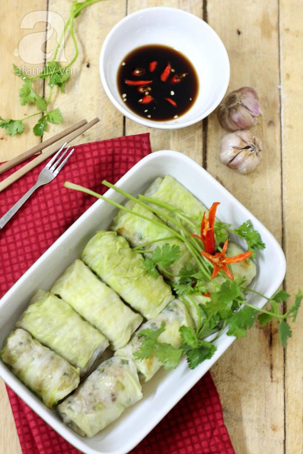 Kết quả hình ảnh cho Thịt cuốn bắp cải ngon lành