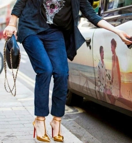 Kết quả hình ảnh cho Giày cao gót ánh kim sao Thế giới