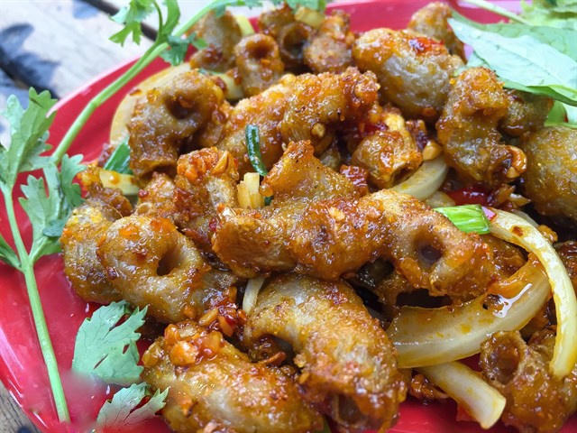 Kết quả hình ảnh cho Bao tử cá basa nướng tỏi ớt