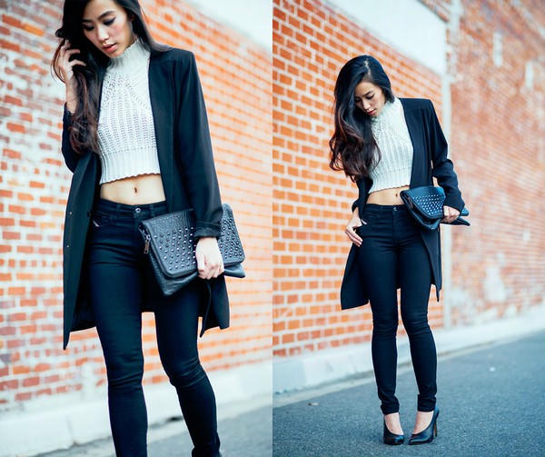 Kết quả hình ảnh cho Áo len cổ lọ oversized dáng crop top/gilet