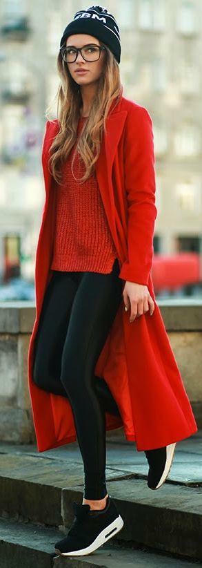 Mach ban cach mix ao khoac da do danh bay mua dong u am