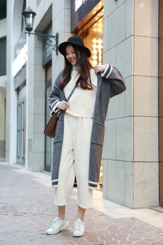 Kết quả hình ảnh cho Quần culottes giầy thể thao sao Châu ÂU mùa đông