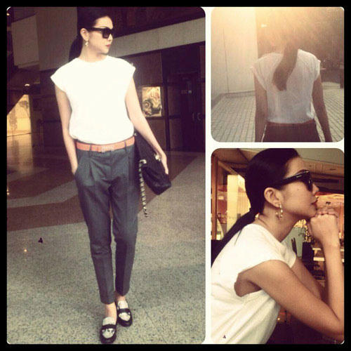 Kết quả hình ảnh cho giày bệt quần ống lửng sao Châu Âu