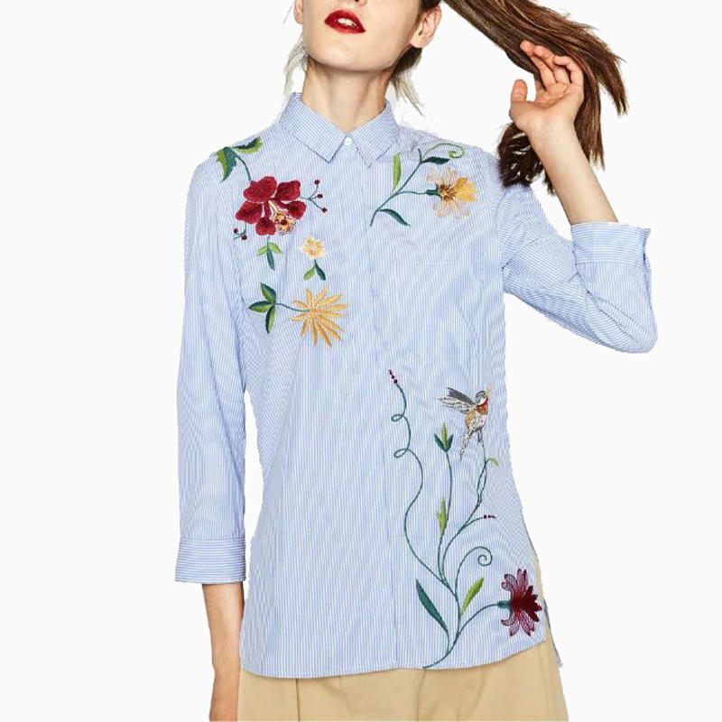 Kết quả hình ảnh cho Áo sơ mi thêu hoa sao Châu Âu