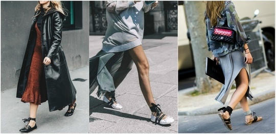 Xu hướng giày cột dây ballet “hót hòn họt”